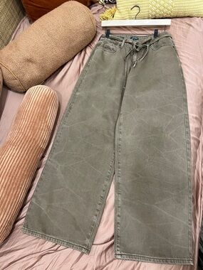 Wide Leg Tie Cargo Pants